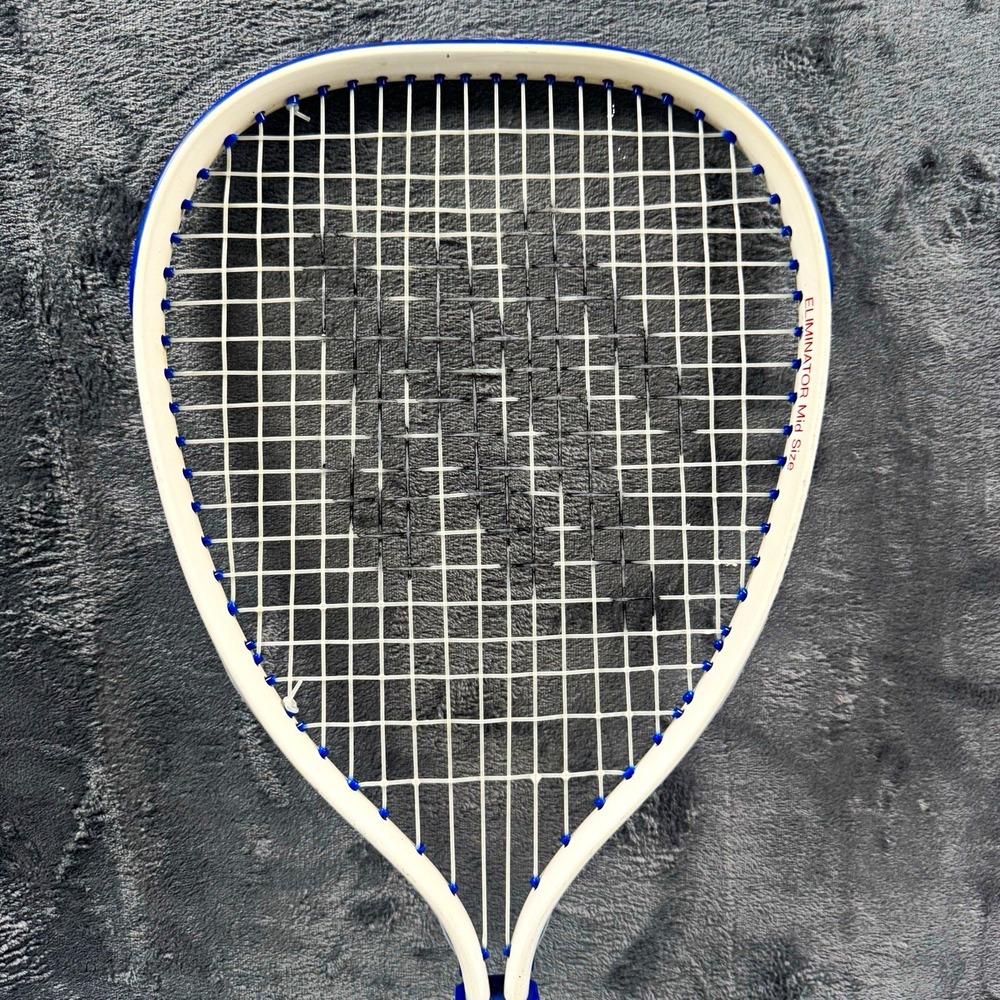 MacGregor Eliminator Mid Size Squash Racquet White Blue Frame Sport Equipment